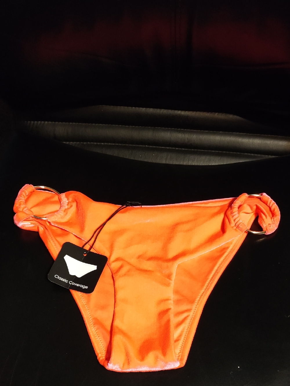 Love & Sport Women’s Orange Ring-Side Bikini Bottom